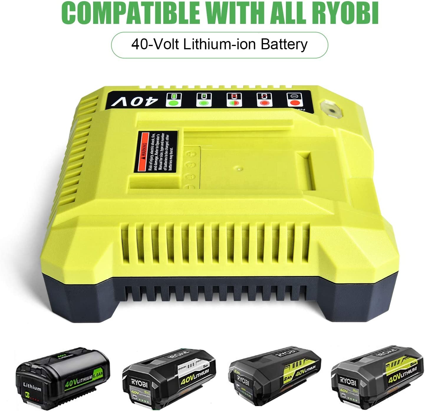 how to charge foy ryobi 40v battery charger OP401 40V 6.0Ah