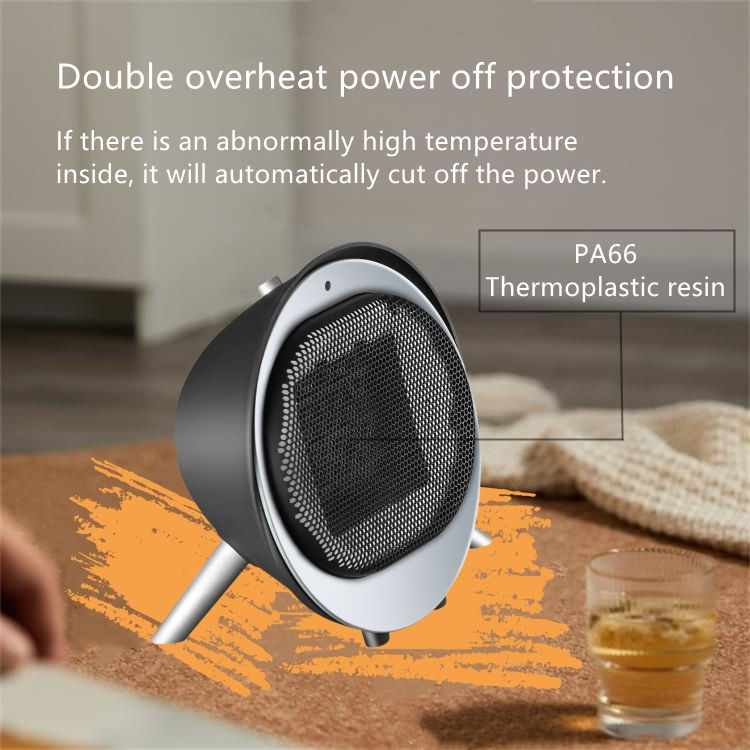  Portable Ceramic Heater Electric Ptc Fast Heating Ceramic Tip Over Overheat Protection Safe heater electric fan