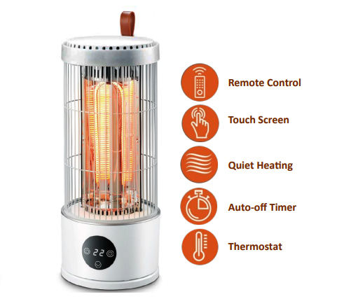 Waterproof Household Portable Electric Energy-saving Power-saving Space Heater with Safe and Quiet Ceramic Heater Fan Heat